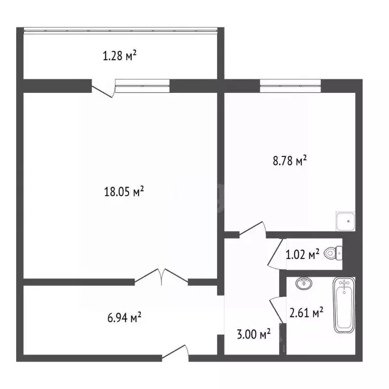 1-к кв. Красноярский край, Красноярск ул. Чернышевского, 122 (40.4 м) - Фото 1