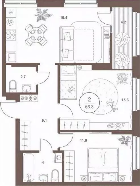 2-к кв. Пензенская область, Пенза Арбеково жилрайон, Дальнее Арбеково ... - Фото 1