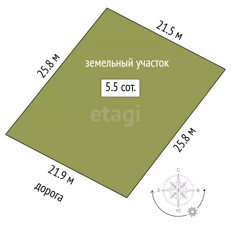 Участок в Тюмень, Калининский округ (5.5 м) - Фото 1