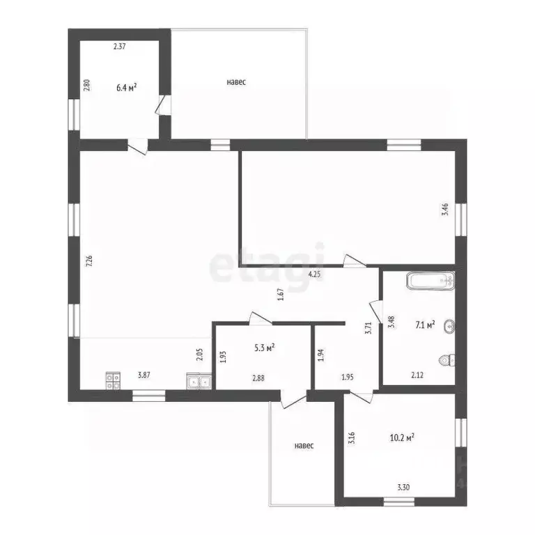 Дом в Тюменская область, Ялуторовский муниципальный округ, с. Беркут ... - Фото 2