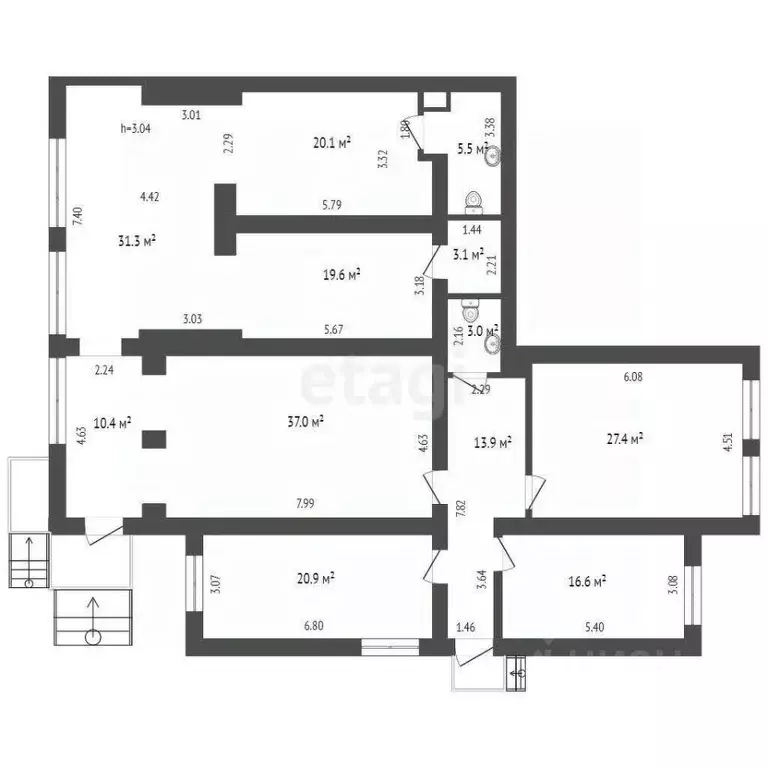 офис в тюменская область, тюмень харьковская ул, 59а (209 м) - Фото 1