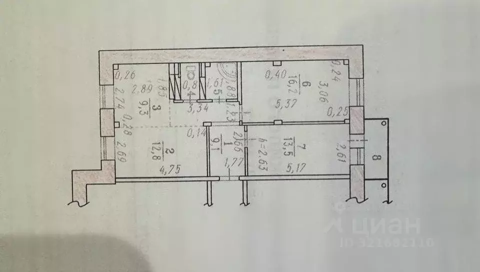 3-к кв. Омская область, Омск ул. Перелета, 22 (64.8 м) - Фото 1