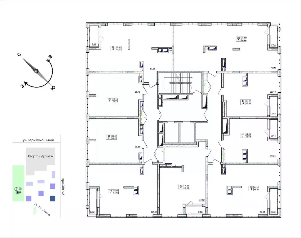 2-к кв. Кемеровская область, Кемерово ул. Дружбы, 11 (47.82 м) - Фото 2