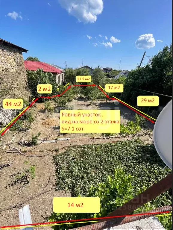 Участок в Крым, Ялта ул. Дмитрия Ульянова (7.1 сот.) - Фото 1