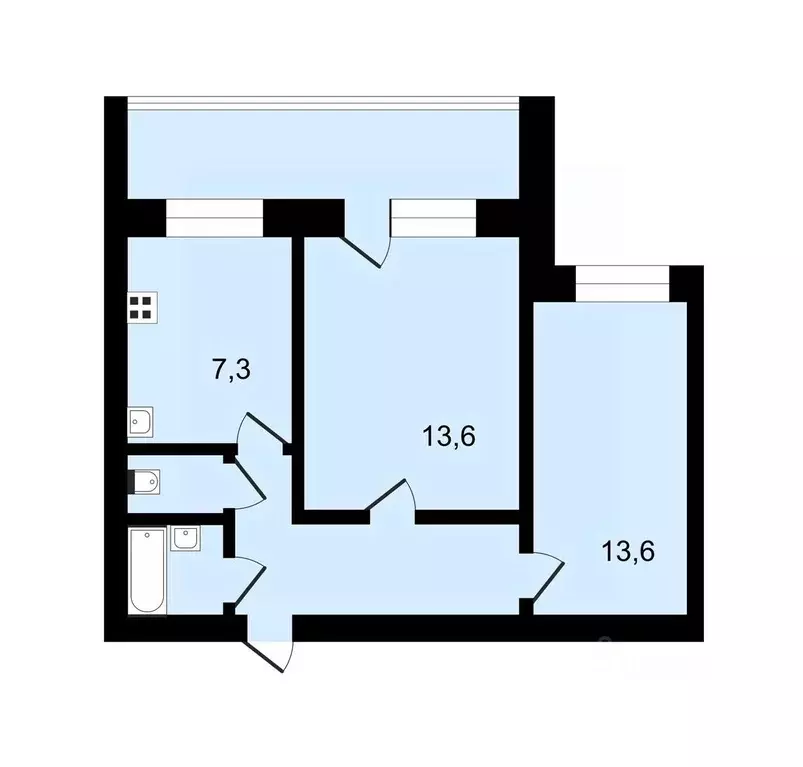 2-к кв. Владимирская область, Владимир ул. Балакирева, 51б (51.0 м) - Фото 1