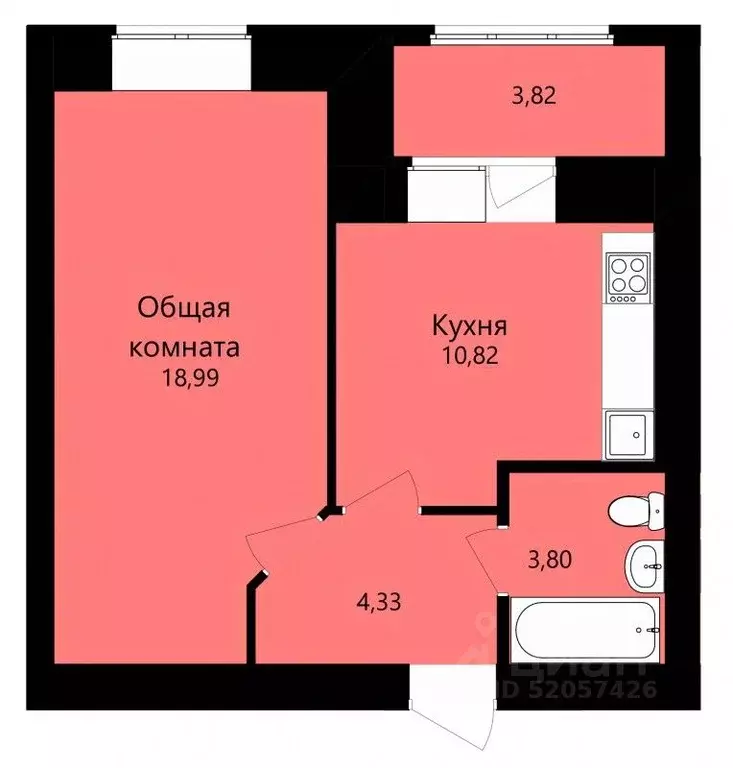 1-к кв. Мордовия, Саранск ул. Филатова, 11 (39.85 м) - Фото 0