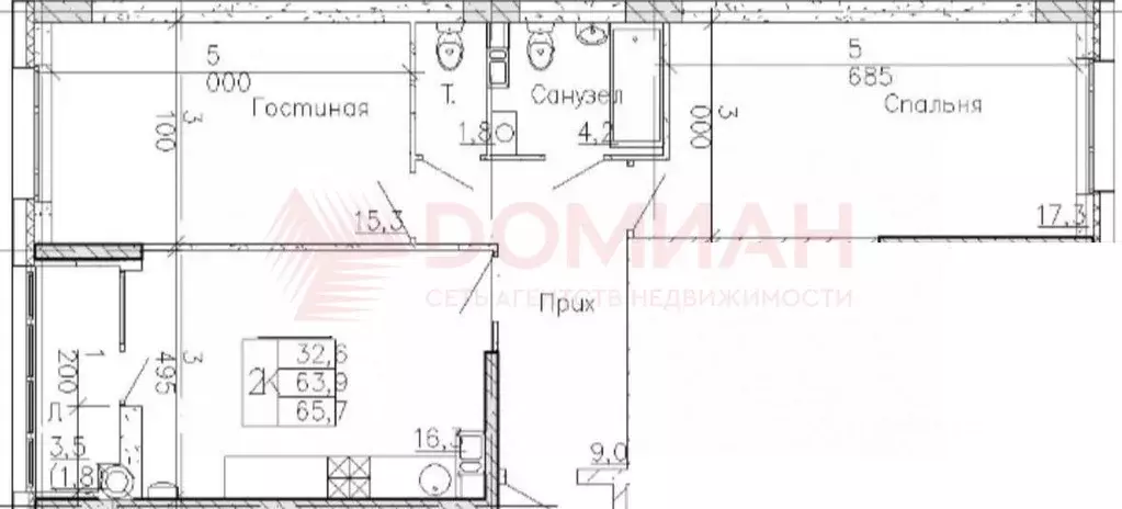 2-к кв. Ростовская область, Ростов-на-Дону ул. Берберовская, 11с2 ... - Фото 1