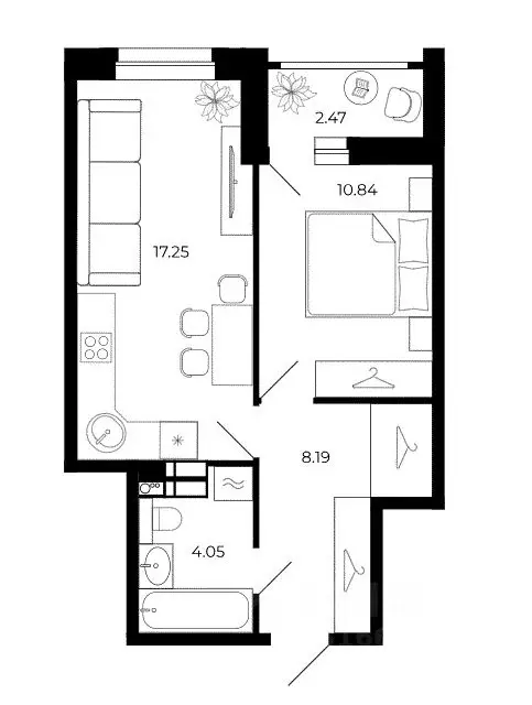 2-к кв. Липецкая область, Липецк ул. Буденного, 2 (41.44 м) - Фото 1