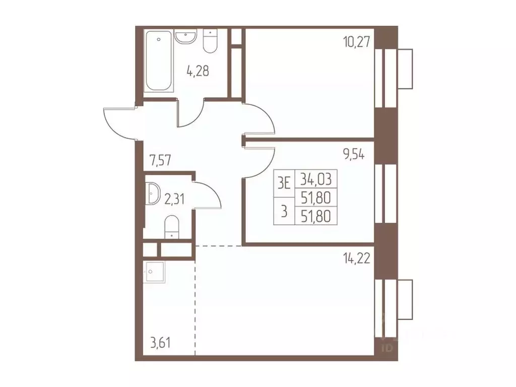 3-к кв. Московская область, Ивантеевка Пушкинский городской округ, ... - Фото 1