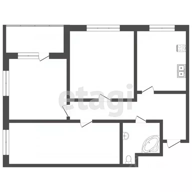 3-к кв. Тюменская область, Тюмень ул. Мельникайте, 32к1 (85.0 м) - Фото 2
