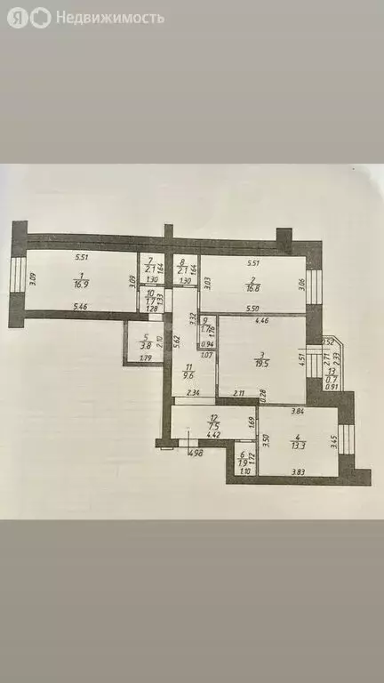 3-комнатная квартира: Казань, улица Баки Урманче, 9 (96.9 м) - Фото 1