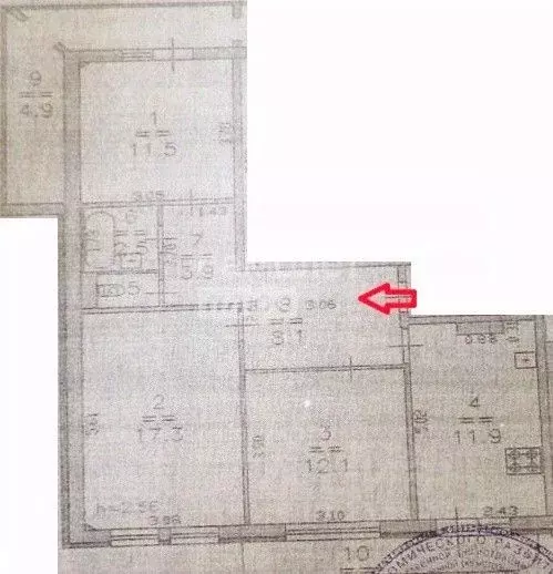 3-к кв. Нижегородская область, Нижний Новгород Народная ул., 26 (68.4 ... - Фото 2