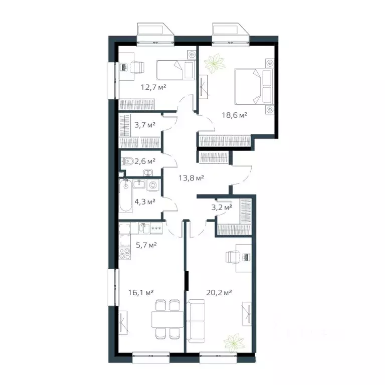 4-к кв. Приморский край, Владивосток Дом на Востоке жилой комплекс, ... - Фото 1