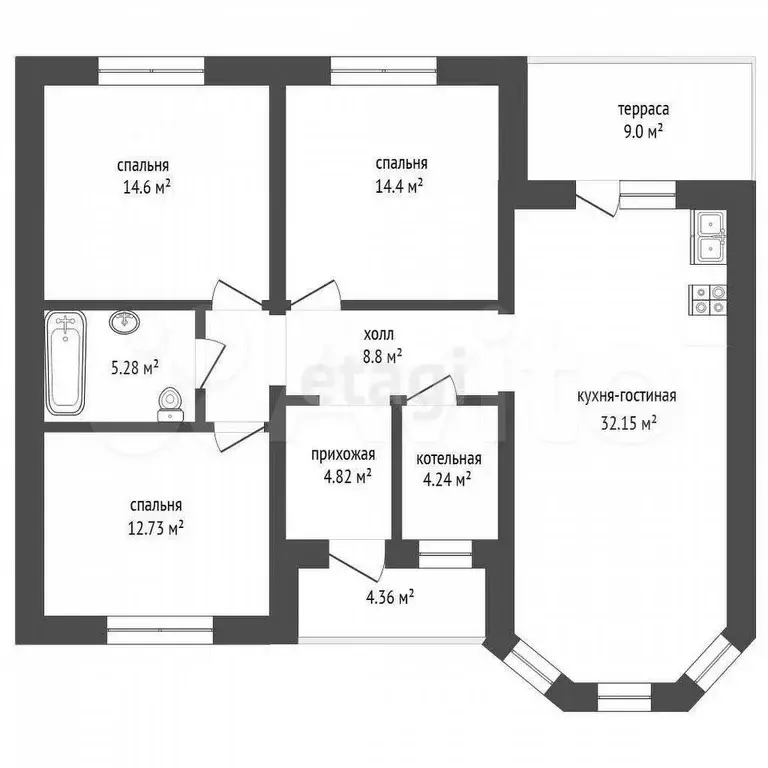 Дом 118,4 м на участке 8 сот. - Фото 0