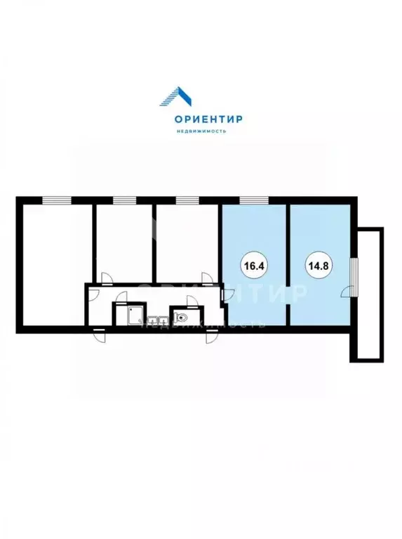 Комната Свердловская область, Екатеринбург ул. Токарей, 33 (31.2 м) - Фото 2