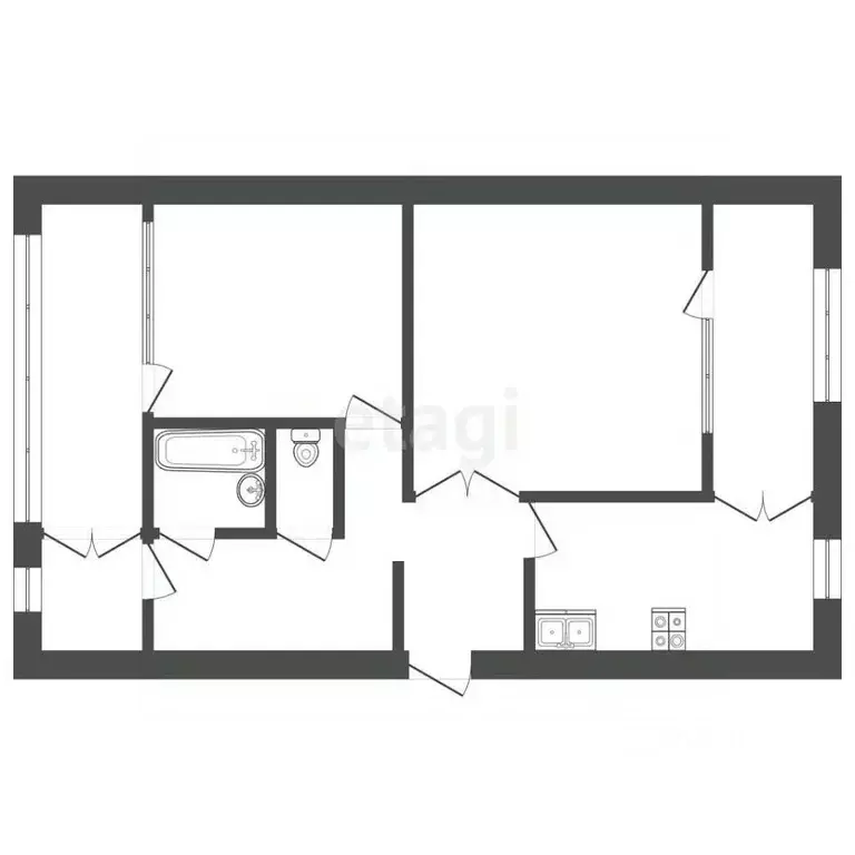 2-к кв. Севастополь ул. Буряка, 9 (56.0 м) - Фото 2