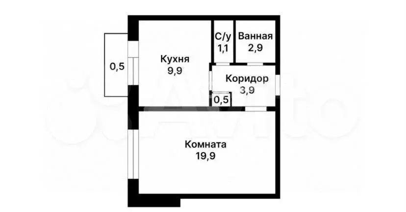 1-к. квартира, 40 м, 3/22 эт. - Фото 0