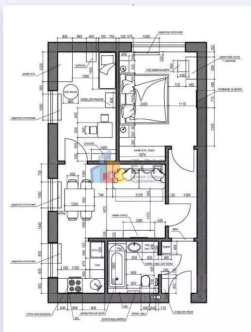 3-к кв. Тульская область, Узловая ул. Карла Маркса, 16 (52.0 м) - Фото 2