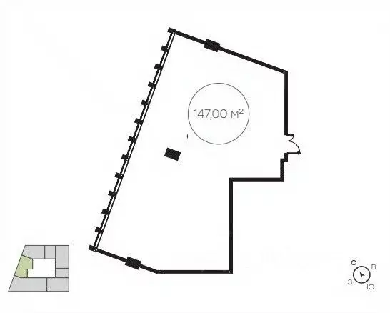 Офис в Москва ул. Обручева, Вл23 (147 м) - Фото 2