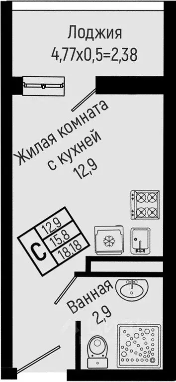 Студия Краснодарский край, Туапсинский муниципальный округ, с. ... - Фото 0