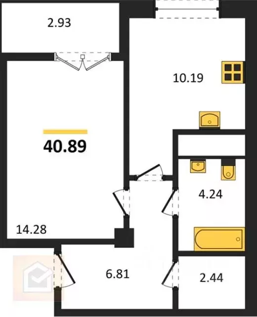 1-к кв. Крым, Симферопольский район, Мирновское с/пос, с. Белоглинка ... - Фото 2