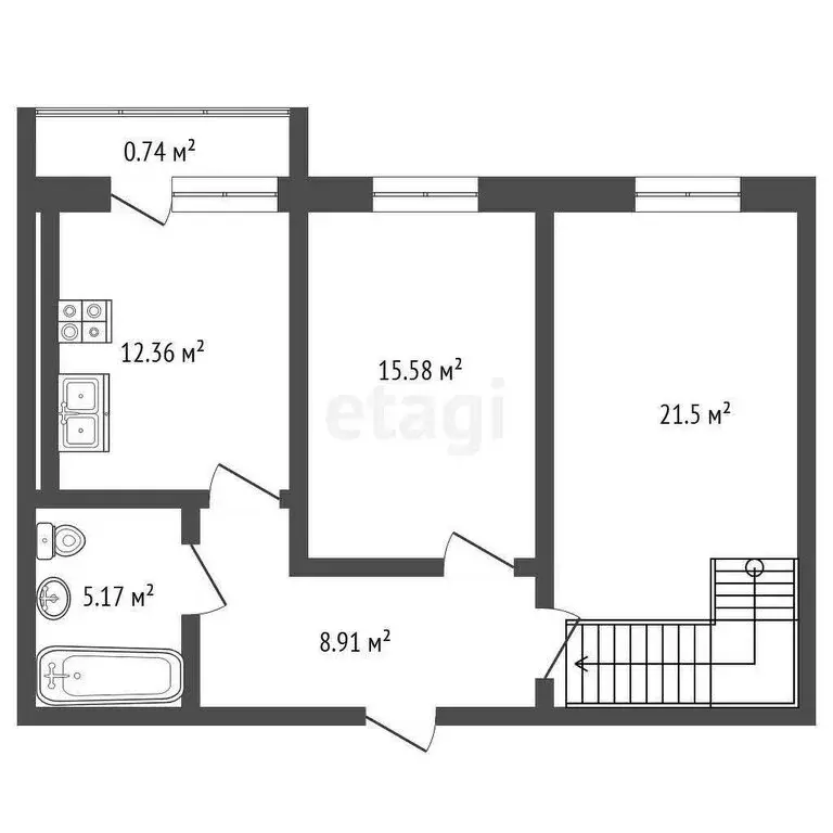 3-комнатная квартира: Гурьевск, Фабричная улица, 4А (128 м) - Фото 2