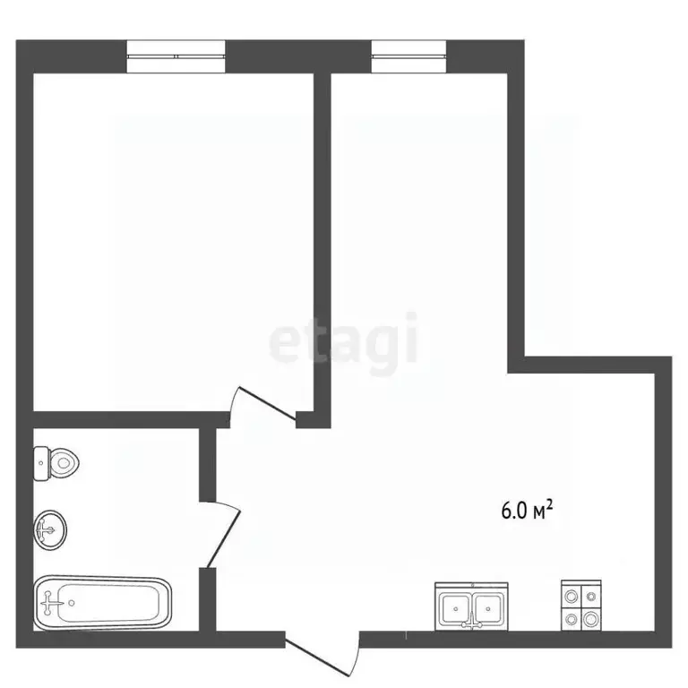 1-к кв. Забайкальский край, Чита ул. Матвеева, 36 (39.1 м) - Фото 2