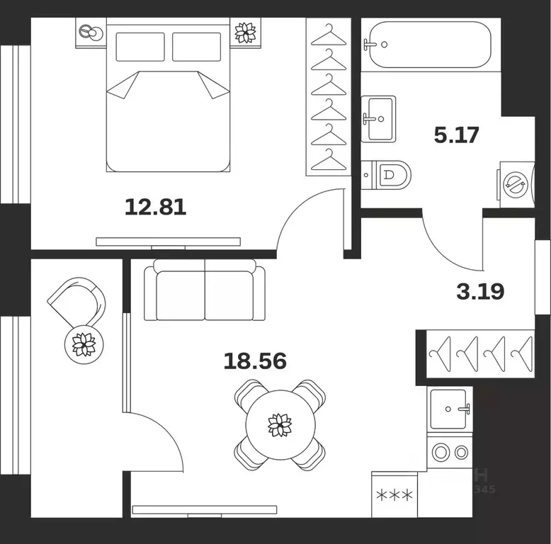 1-к кв. Тульская область, Тула Парк Патриот жилой комплекс (39.73 м) - Фото 1