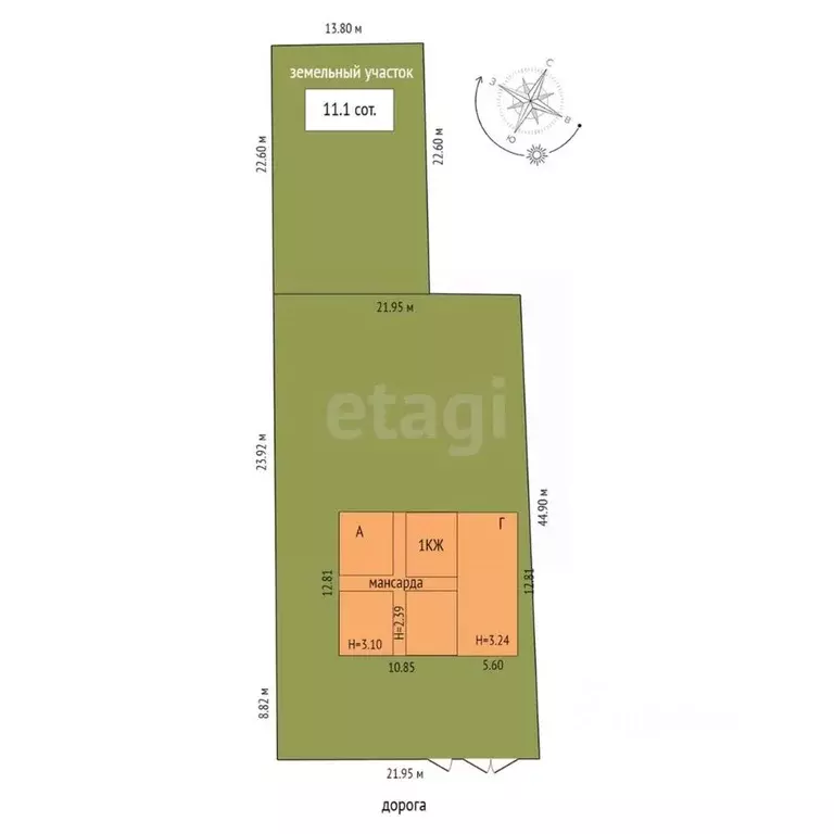 Дом в Мордовия, пос. Ромоданово ул. Миронова, 44 (300 м) - Фото 1