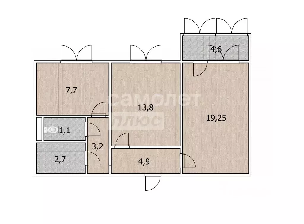 2-к кв. Московская область, Мытищи ул. Колпакова, 40/1 (55.3 м) - Фото 1