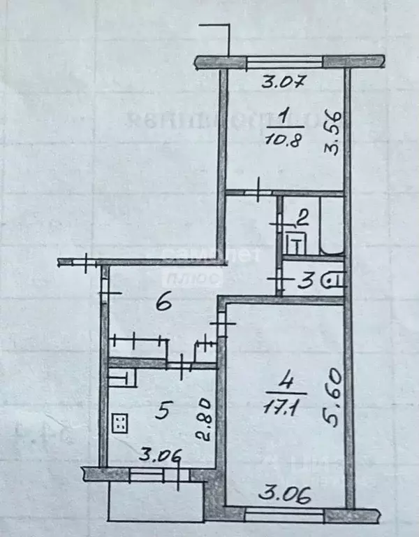 2-к кв. Чувашия, Новочебоксарск ул. Винокурова, 87 (52.9 м) - Фото 2