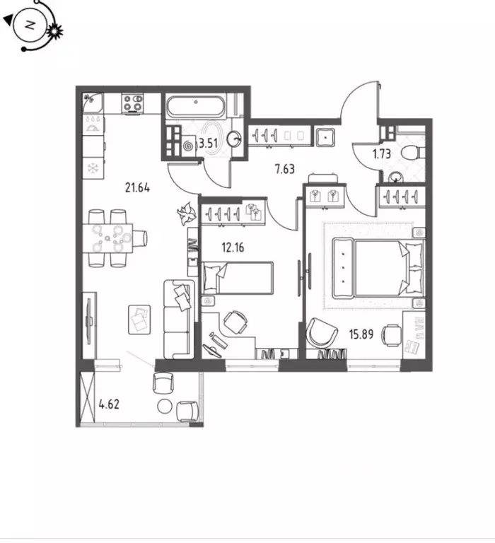 3-к кв. Свердловская область, Верхняя Пышма ул. Машиностроителей, 25 ... - Фото 2