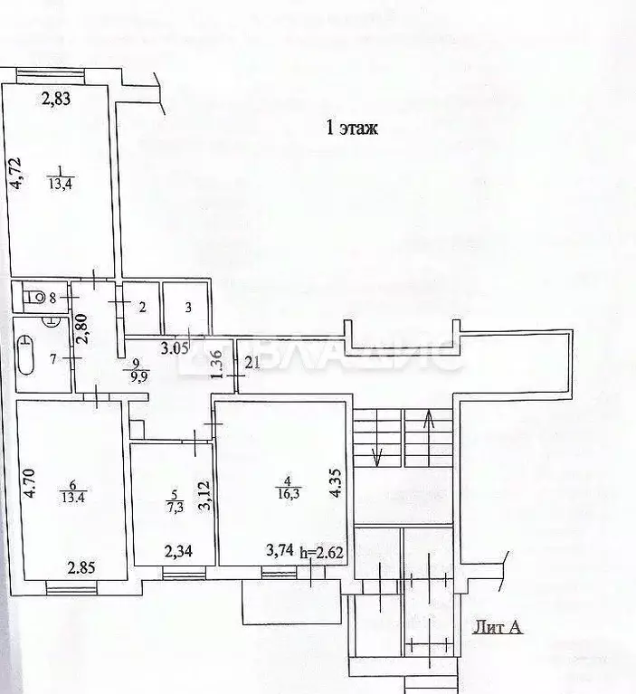 3-к кв. Бурятия, Улан-Удэ ул. Шумяцкого, 28 (66.8 м) - Фото 1