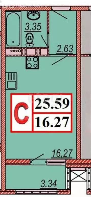 Квартира-студия: Анапа, улица Ленина, 173Ак2 (26 м) - Фото 1