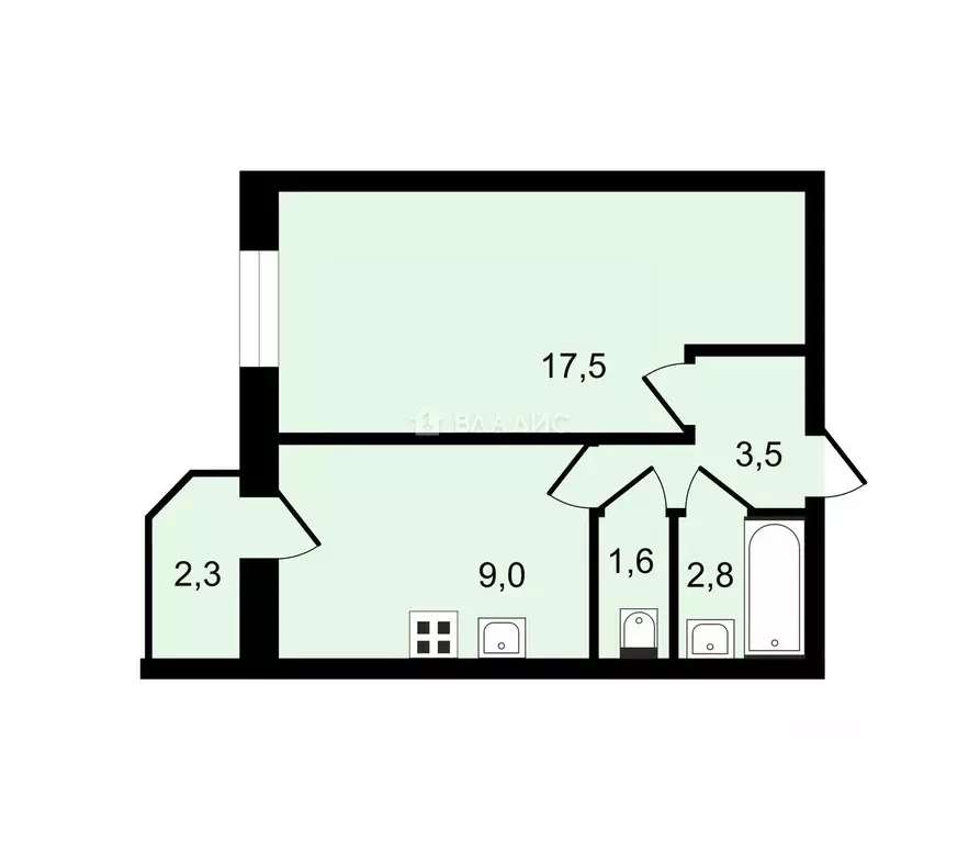 1-к кв. Санкт-Петербург Кондратьевский просп., 70к1 (34.4 м) - Фото 1