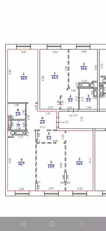 3-к кв. Ульяновская область, Ульяновск Отрадная ул., 11 (79.1 м) - Фото 2
