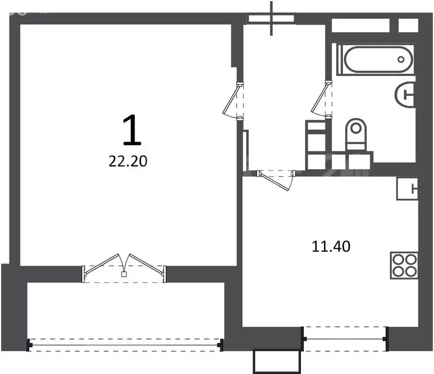 1-комнатная квартира: Москва, Дмитровское шоссе, 55А (42.3 м) - Фото 1