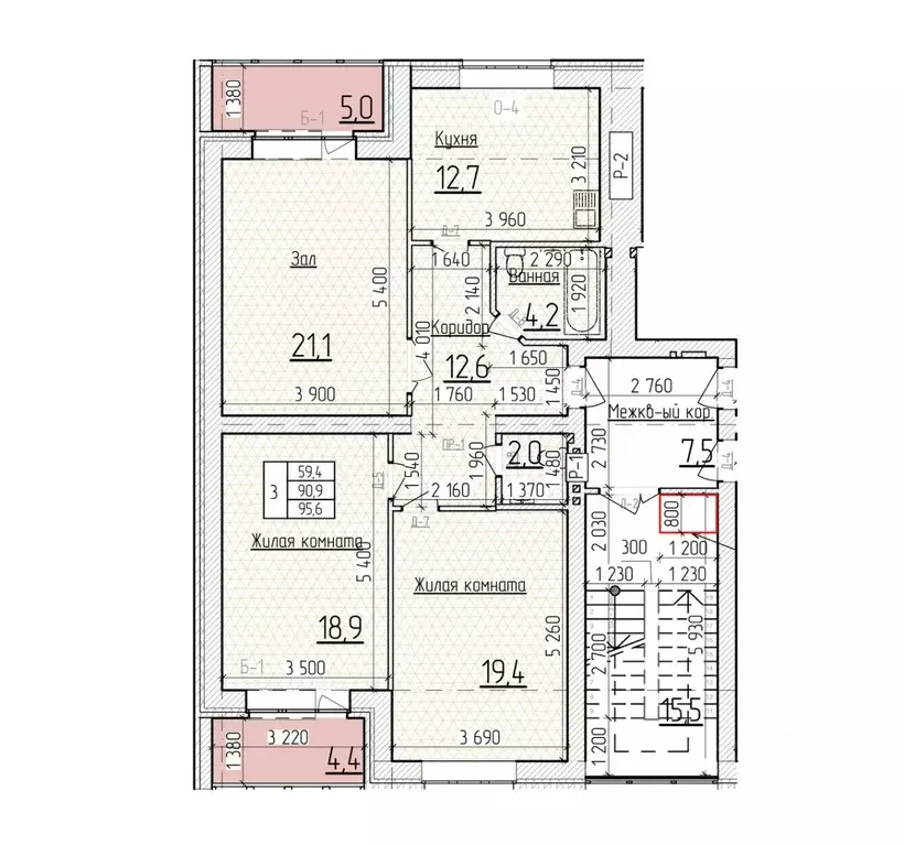 3-к кв. Владимирская область, Владимир Фестивальная ул., 2 (95.6 м) - Фото 0