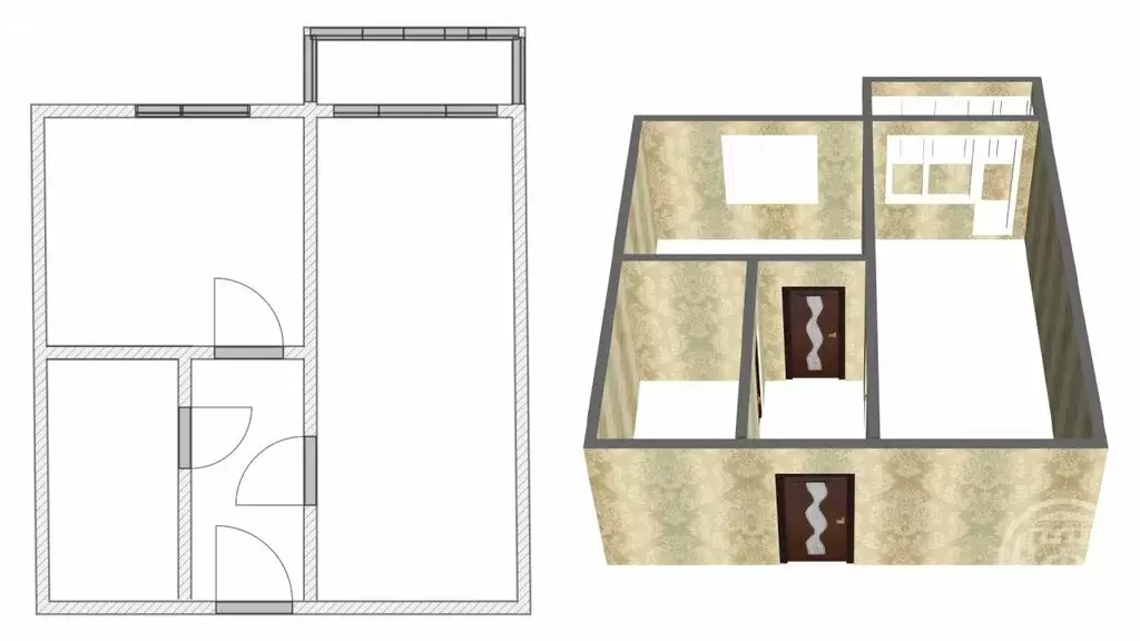 1-комнатная квартира: городской посёлок Рощино, улица Строителей, 40 ... - Фото 1