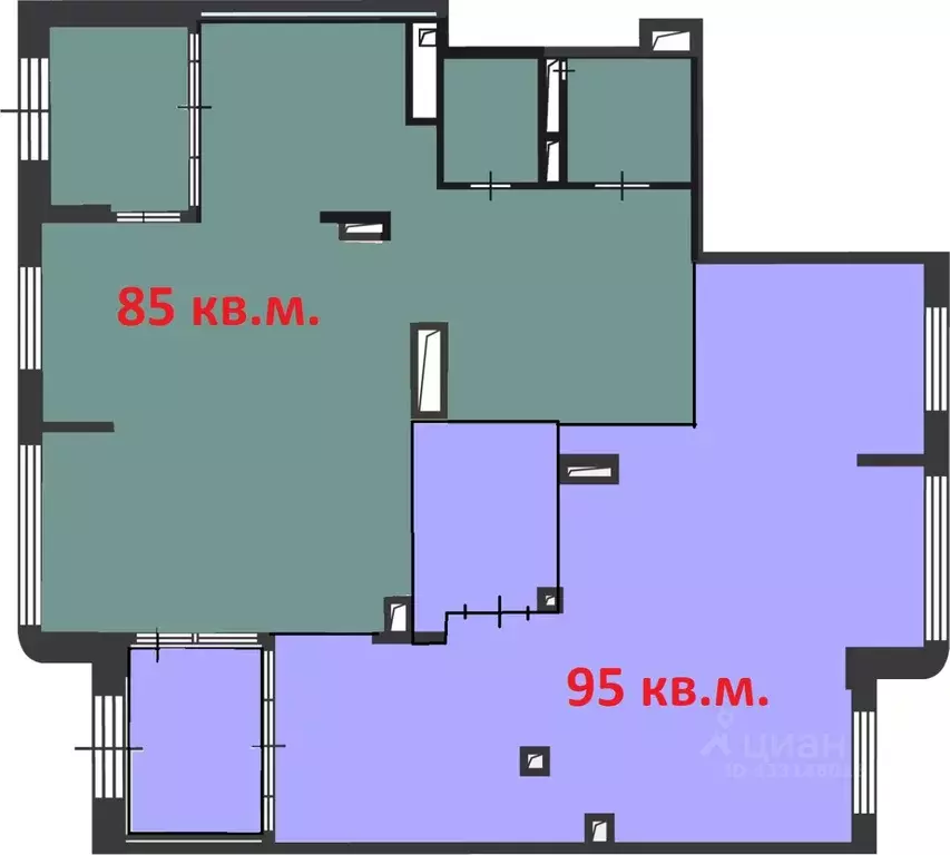 Помещение свободного назначения в Москва Сиреневый бул., 4/7 (85 м) - Фото 2