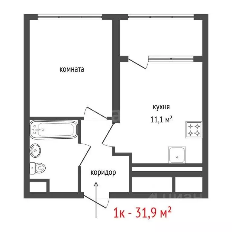 1-к кв. Свердловская область, Екатеринбург Солнечный жилрайон,  (31.9 ... - Фото 1