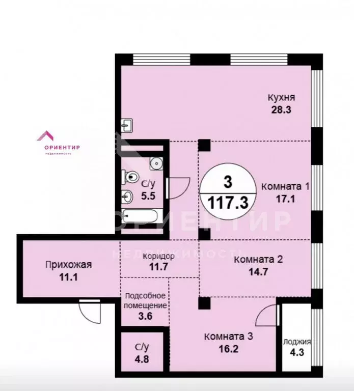 3-комнатная квартира: Екатеринбург, улица Попова, 18 (117 м) - Фото 1