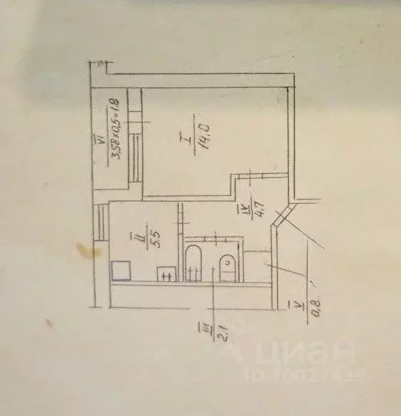 1-к кв. Севастополь пос. Любимовка, ул. Софьи Перовской, 53 (29.0 м) - Фото 2
