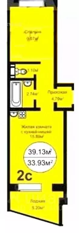 1-к кв. Новосибирская область, Новосибирск ул. Титова, 252/2 (33.0 м) - Фото 1