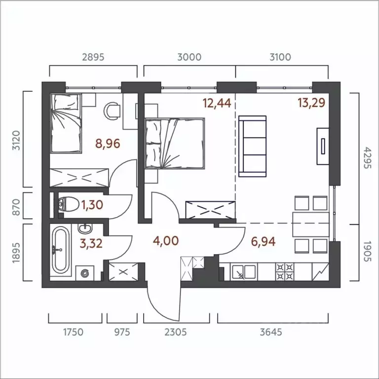 2-к кв. Иркутская область, Иркутск ул. 6-я Советская, 2 (53.54 м) - Фото 0