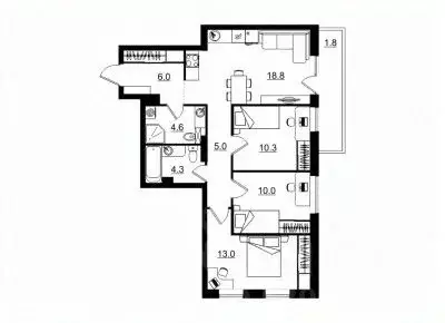 3-к кв. Кировская область, Киров Крылья жилой комплекс (73.8 м) - Фото 1