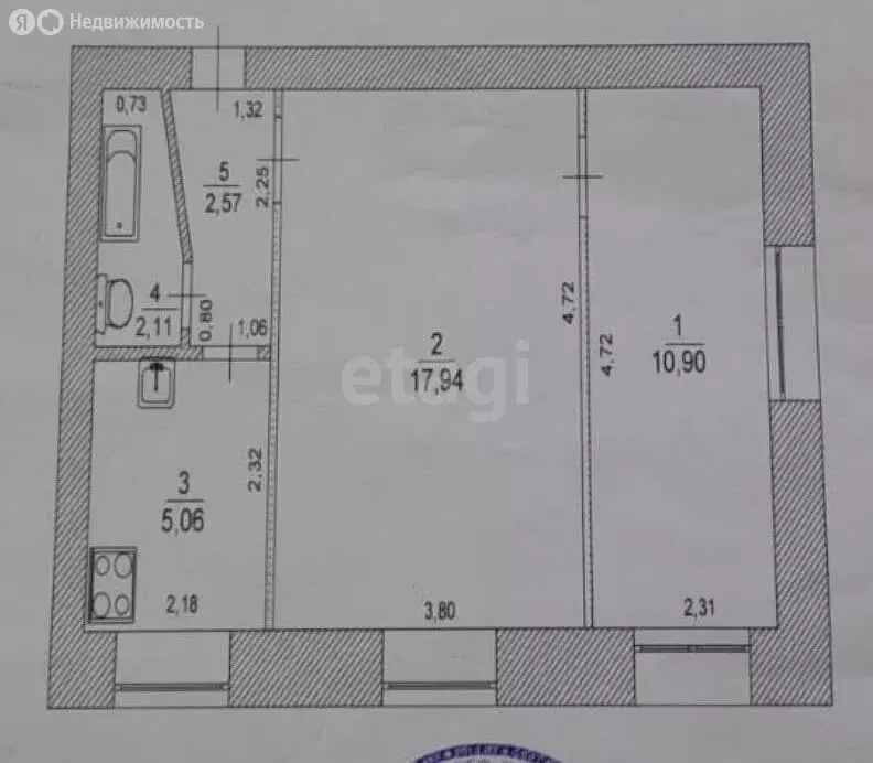 2-комнатная квартира: Ульяновск, улица Гафурова, 19 (38.6 м) - Фото 1