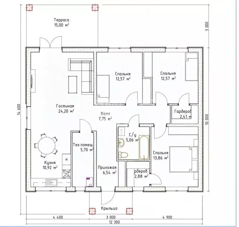Дом в Башкортостан, Октябрьский Радужный мкр, ул. Янтарная, 66 (100 м) - Фото 1