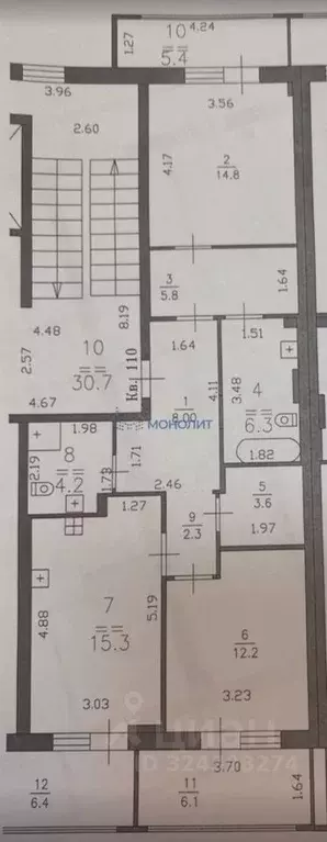 2-к кв. Нижегородская область, Нижний Новгород ул. Нестерова, 22 (90.0 ... - Фото 2