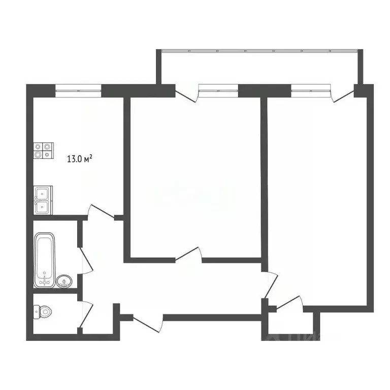 2-к кв. Москва ул. Маршала Савицкого, 6к2 (60.0 м) - Фото 2